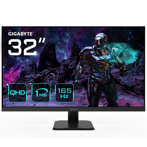 GIGABYTE GS32Q Moniteur de jeu 31,5" QHD - 2560 x 1440, 165Hz, 1ms, 300 cd/m², FreeSync Premium, HDR Ready, HDMI 2.0, DisplayPort 1.4 - GS32Q EU