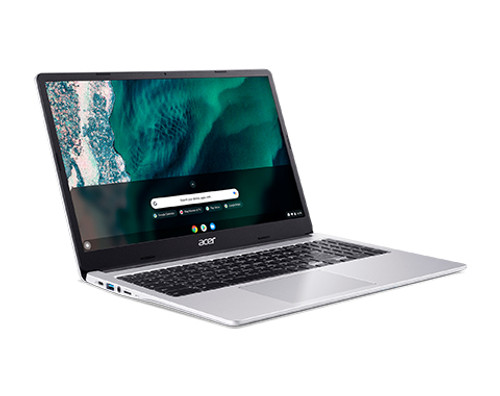 Acer Chromebook CB315-4HT-C72W Intel® Celeron® N N5100 39,6 cm (15.6") Écran tactile Full HD 4 Go LPDDR4x-SDRAM 32 Go Flash Wi-Fi 6 (802.11ax) ChromeOS Anglais américain Argent - NX.AZ1AA.002