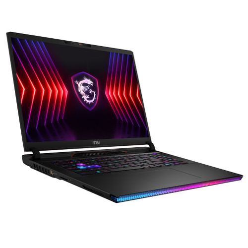 MSI Gaming Raider GE78 HX 14VIG-678CA Intel® Core™ i9 i9-14900HX Ordinateur portable 43,2 cm (17") Quad HD+ 64 Go DDR5-SDRAM 2 To SSD NVIDIA GeForce RTX 4090 Wi-Fi 7 (802.11be) Windows 11 Pro Noir - RAIDER GE78 HX 14VIG-678CA