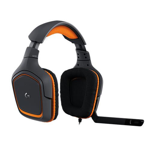 Logitech G G231 PRODIGY Casque Avec fil Arceau Jouer Noir, Orange - 981-000625