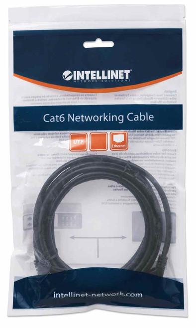 Intellinet  câble de réseau Noir 2 m Cat6 U/UTP (UTP) - 342063
