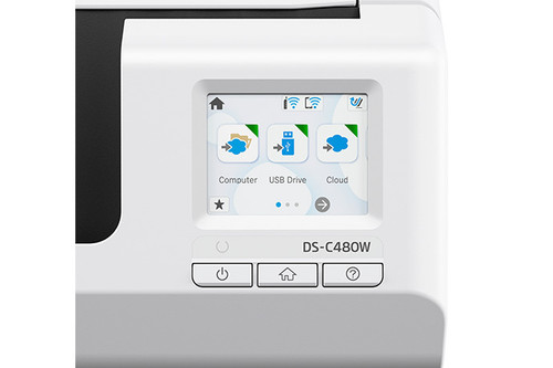 Epson DS-C480W Alimentation feuille à feuille de scanner Noir, Gris - B11B269202