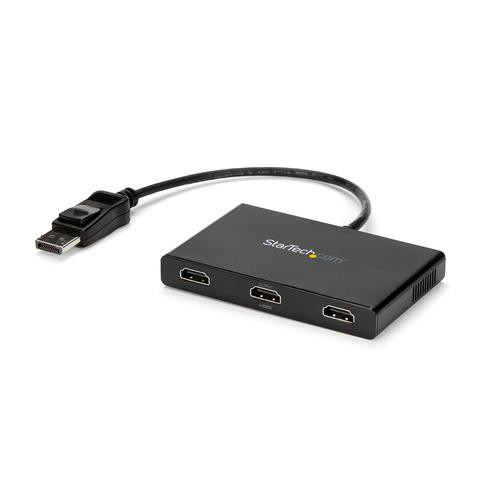StarTech.com Adaptateur Multi-Moniteur 3 Ports - Hub MST DisplayPort 1.2 vers 3x HDMI - Triple Moniteurs HDMI 1080p - Mode d'Affichage Étendu ou Cloné - PC Windows Uniquement - Répartiteur DP vers 3x HDMI - MSTDP123HD