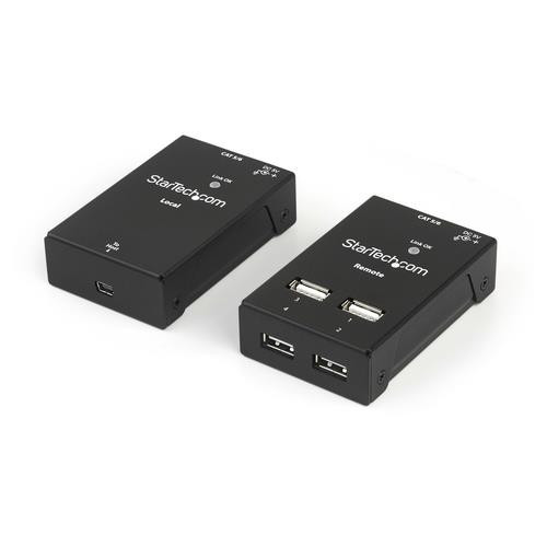 StarTech.com Prolongateur USB 2.0 4 Ports - Extendeur USB sur Cat5/Cat6 Jusqu'à 40m - Prolongateur Compact USB 2.0 sur Ethernet - USB2004EXTV