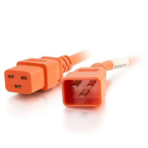 C2G 8ft, IEC320C20/IEC320C19 Orange 2,4 m Coupleur C20 Coupleur C19 - 17746