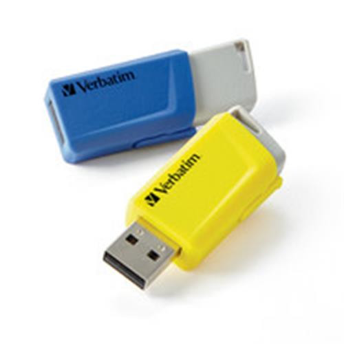 Verbatim Store ‘n’ Click lecteur USB flash 16 Go USB Type-A Bleu, Jaune - 70376