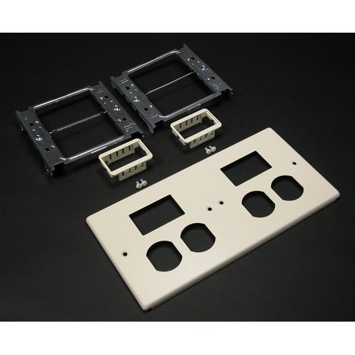 WIREMOLD  Plaque de commutation et obturateur Ivoire - CV4047-2BBMM
