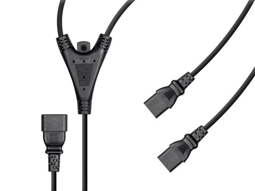 Monoprice  câble électrique Noir Coupleur C14 Coupleur 2 x C13 - 27313