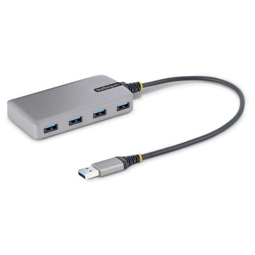 StarTech.com Hub USB 4 Ports - USB 3.0 5Gbps, Alimenté par Bus - Hub USB-A vers 4x USB-A avec entrée d'alimentation auxiliaire en option - Hub USB 3.0 pour PC Portable avec Câble de 30 cm - Hub USB Portable - 5G4AB-USB-A-HUB