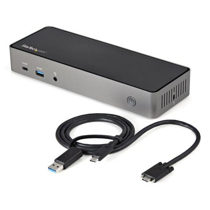 StarTech.com  station d'accueil Avec fil USB 3.2 Gen 2 (3.1 Gen 2) Type-C Noir, Gris - DK31C3HDPD