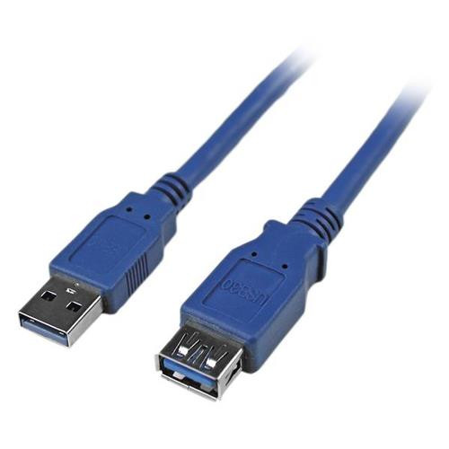 StarTech.com Câble d'extension SuperSpeed USB 3.0 de 1,8 m - Rallonge USB A vers A - M/F - Bleu - USB3SEXTAA6