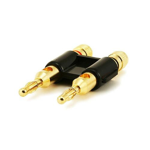 Monoprice  connecteur de fils Banana Noir, Or - 2945