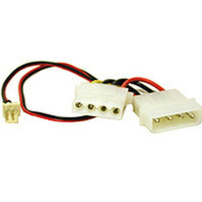 C2G 3-pin Fan to 4-pin Pass-Through Power Adapter Cable, 6" Multicolore 0,1524 m - 27078