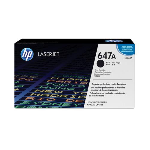 HP 647A toner LaserJet noir authentique - CE260A
