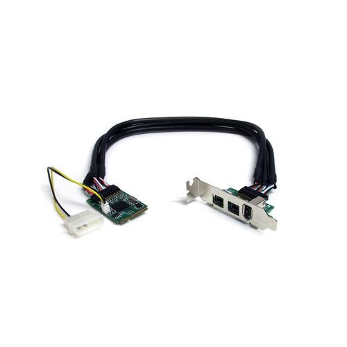 StarTech.com Carte FireWire Mini PCI Express 1394 2b 1a 3 ports - MPEX1394B3