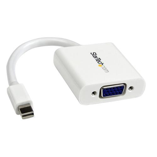 StarTech.com Adaptateur / Convertisseur vidéo Mini DisplayPort vers VGA - M/F - 1920x1200 - Blanc - MDP2VGAW