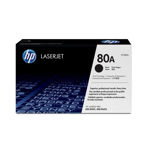 HP 80A toner LaserJet noir authentique - CF280A