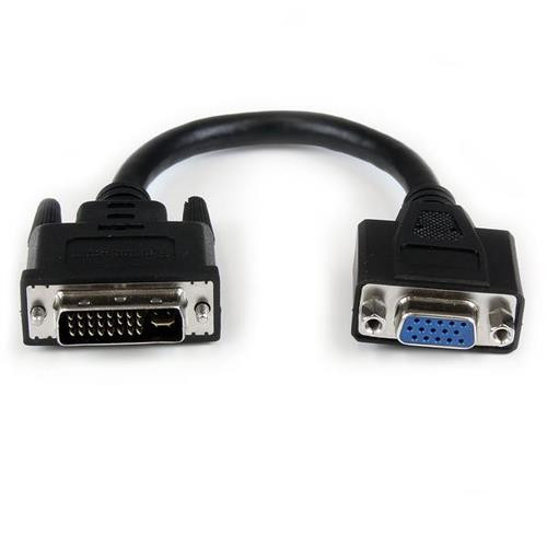 StarTech.com Câble adaptateur DVI vers VGA de 20cm - Convertisseur DVI-I vers HD15 - M/F - DVIVGAMF8IN