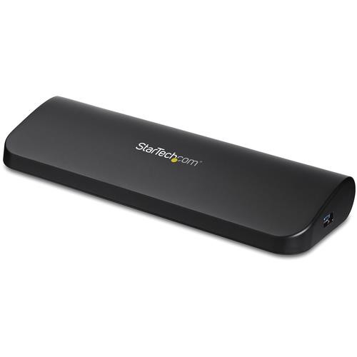 StarTech.com Station d'Accueil pour Ordinateur Portable USB 3.0 à Double Écran avec HDMI/DVI/VGA, Hub USB-A 3x, GbE, Audio, Docking Station Universelle Type-A pour Windows/macOS/ChromeOS - Conforme TAA - USB3SDOCKHDV