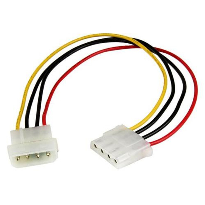 StarTech.com Câble d'Extension Alimentation Molex LP4 30 cm - Rallonge de Câble LP4 - Mâle vers Femelle - LP4POWEXT12