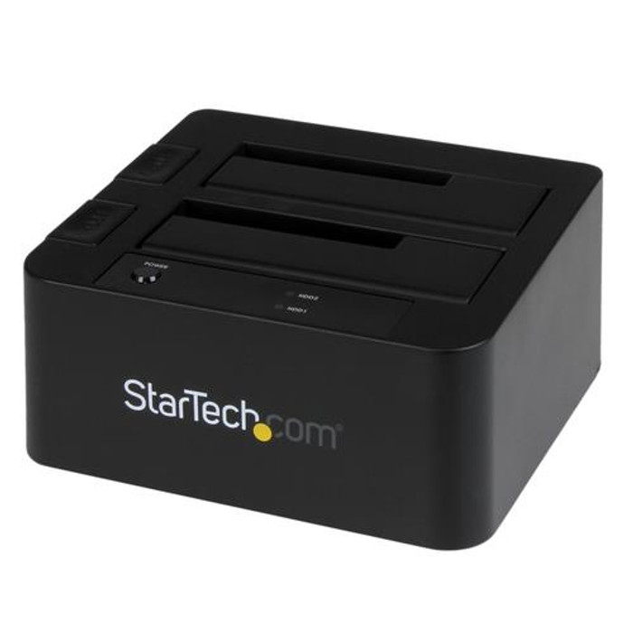 StarTech.com Station d'accueil USB 3.0 / eSATA pour 2 disques durs SATA III de 2,5 / 3,5 - Dock HDD / SSD avec UASP - SDOCK2U33EB