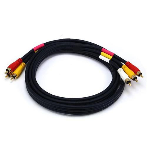 Monoprice  câble coaxial RG-59/U 1,8 m 3 x RCA Noir - 660