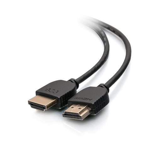 C2G Câble HDMI haut débit flexible avec connecteurs discrets, 30 cm - 4K 60 Hz - 41361