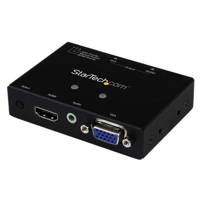 StarTech.com Switch 2x1 VGA et HDMI vers VGA avec convertisseur HDMI vers VGA et commutation prioritaire - 1080p - VS221HD2VGA