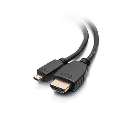 C2G Câble HDMI haut débit vers micro HDMI avec Ethernet, 3 m - 4K 60 Hz - 50616
