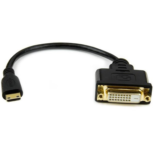 StarTech.com Adaptateur vidéo Mini HDMI vers DVI-D de 20 cm - Convertisseur Mini HDMI vers DVI - M/F - Noir - HDCDVIMF8IN