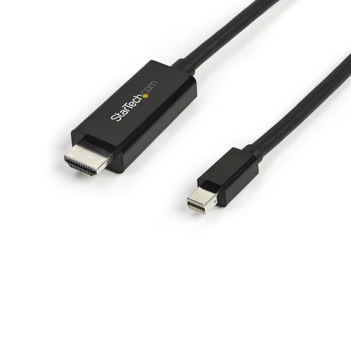 StarTech.com Câble adaptateur Mini DisplayPort vers HDMI de 3 m - 4K 30 Hz - Noir - MDP2HDMM3MB