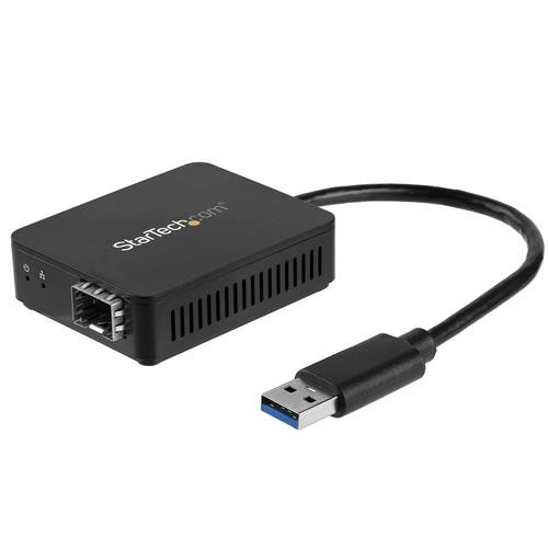 StarTech.com Convertisseur USB 3.0 vers Fibre Optique - Adaptateur compacte USB vers Open SFP - USB vers Adaptateur Réseau Gigabit - Adaptateur USB 3.0 Fibre Optique Multi Mode (MMF)/Single Mode (SMF) - US1GA30SFP
