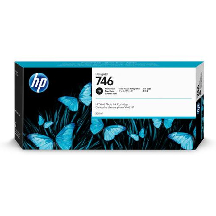 HP Cartouche d'encre DesignJet 746 de 300 ml noir photo - P2V82A
