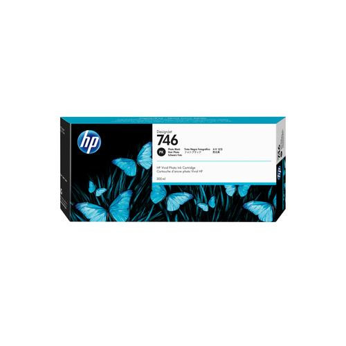 HP Cartouche d'encre DesignJet 746 de 300 ml noir photo - P2V82A