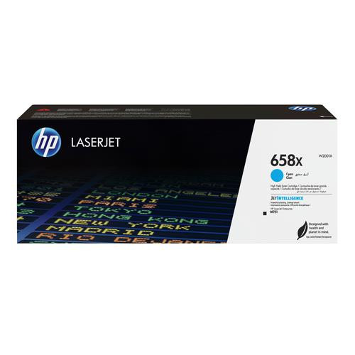 HP Toner cyan LaserJet 658X authentique grande capacité - W2001X