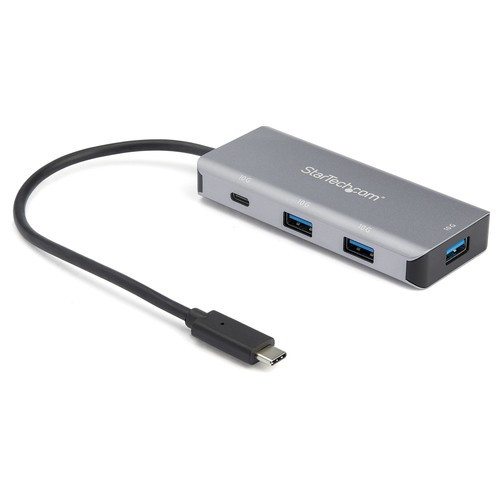 StarTech.com Hub USB-C 4 Ports - 3 Ports USB-A, 1 Port USB-C - HUB Adaptateur SuperSpeed Type C USB 3.2 Gen 2 (10Gbps) - Alimenté par bus USB - Hub Adaptateur USB-C vers USB compacte - Hub Portable - Aluminium - HB31C3A1CB