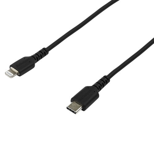StarTech.com Câble USB-C vers Lightning Noir Robuste 2m - Câble de Charge/Synchronistation USB Type C vers Lightning Fibre Aramide - iPad/iPhone 12 Certifié Apple MFi - RUSBCLTMM2MB