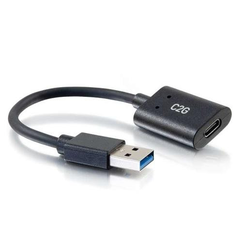 C2G Adaptateur convertisseur SuperSpeed USB 5 Gbits/s 15 cm (6 po) USB-C® femelle vers USB-A mâle - 54428