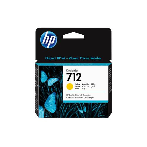 HP Cartouche d'encre DesignJet 712, jaune, 29 ml - 3ED69A