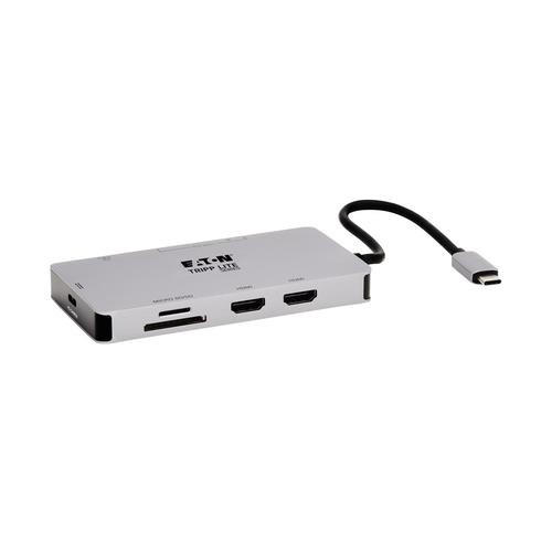 Tripp Lite  station d'accueil Avec fil USB 3.2 Gen 1 (3.1 Gen 1) Type-C Noir, Gris - U442-DOCK8G-GG