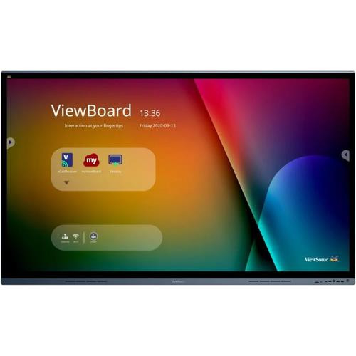 Viewsonic  Écran d'affichage dynamique Écran plat interactif 190,5 cm (75") LED Wifi 350 cd/m² 4K Ultra HD Noir Écran tactile Intégré dans le processeur Android - IFP7562