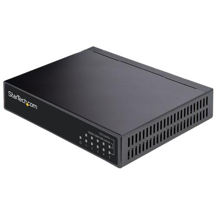 StarTech.com Commutateur 2.5G non géré - Commutateur Gigabit à 5 ports - Commutateur Ethernet 2.5GBASE-T non géré - Répartiteur Ethernet - Rail Din ou montage mural - Multi-Gigabit - Auto-MDIX - 9K Jumbo - DS52000