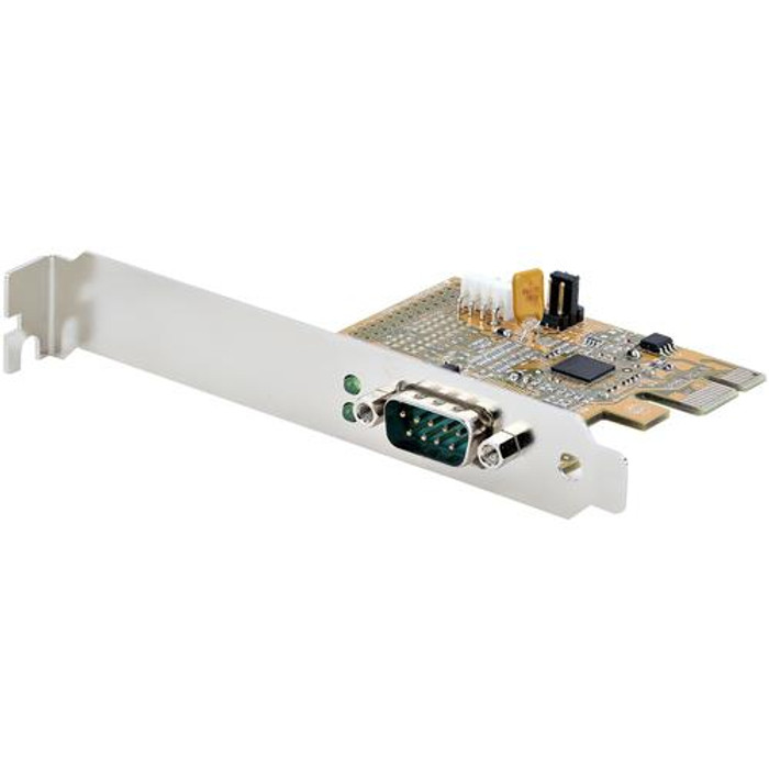 StarTech.com Carte Série PCI Express à 1 port - Carte d'Extension Série PCIe vers RS232 (DB9) - Adaptateur PCIe avec UART 16C1050, Supports Standard ou Profil Bas - Rétention COM, Windows et Linux - 11050-PC-SERIAL-CARD