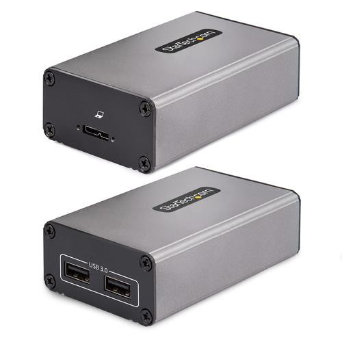 StarTech.com Extender USB 3.0 2-Port sur Fibre Multimode OM3 - LC/LC - Hub USB-A 2x 5Gbps - Portée 350m - Extendeur Fibre Optique USB Durable - Extension/Prolongateur USB 3.0 Optique - F35023-USB-EXTENDER
