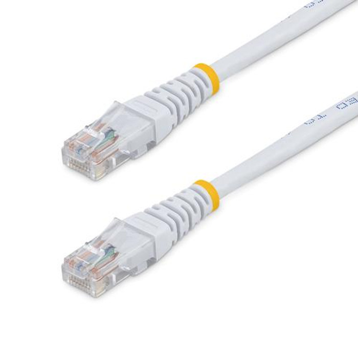 StarTech.com 15 ft White Molded Category 5e (350 MHz) UTP Patch Cable câble de réseau Blanc 4,57 m - M45PATCH15WH