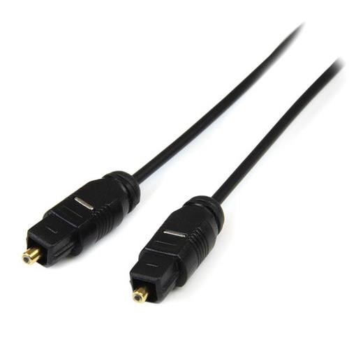 StarTech.com 3 ft Thin Toslink Digital Audio Cable câble audio 0,91 m Noir - THINTOS3
