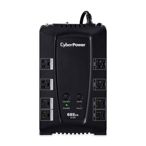 CyberPower  alimentation d'énergie non interruptible Interactivité de ligne 0,685 kVA 390 W 8 sortie(s) CA - CP685AVRG