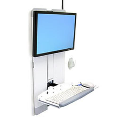 Ergotron Styleview ® Vertical Lift, High Traffic Areas Mur Blanc - 60-593-216