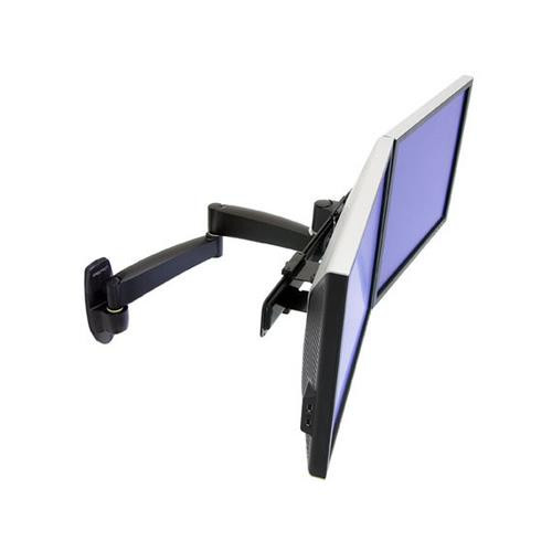 Ergotron 200 Series Dual Monitor Arm 55,9 cm (22") Mur Noir - 45-231-200
