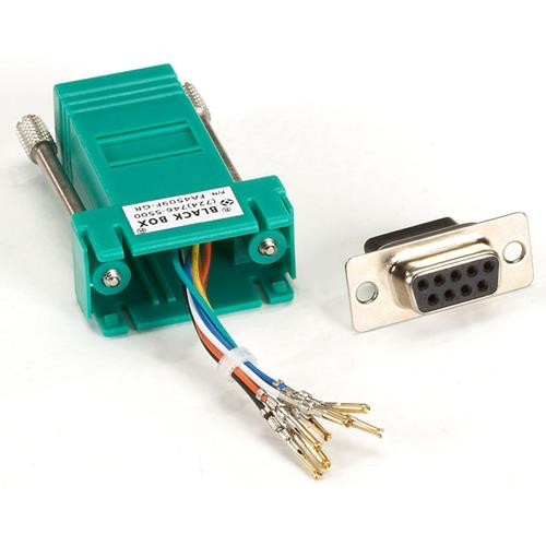 Black Box  changeur de genre de câble DB9 RJ-11, RJ-45 Vert - FA4509F-GR